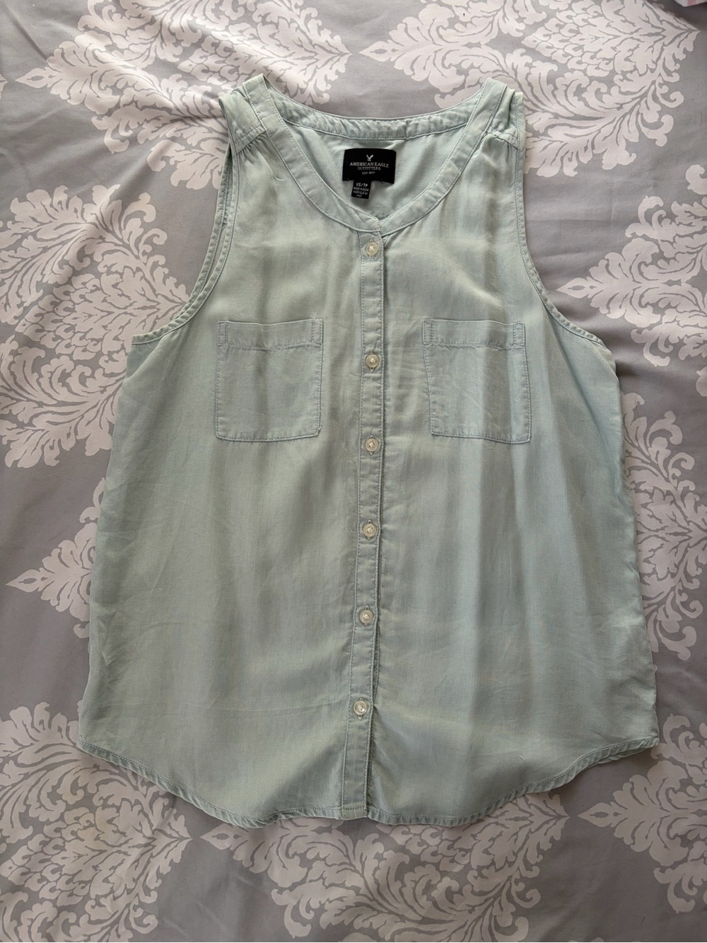 American Eagle Sleeveless Denim Tank